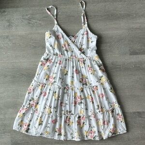 Hollister Babydoll Floral Sleeveless Mini Dress